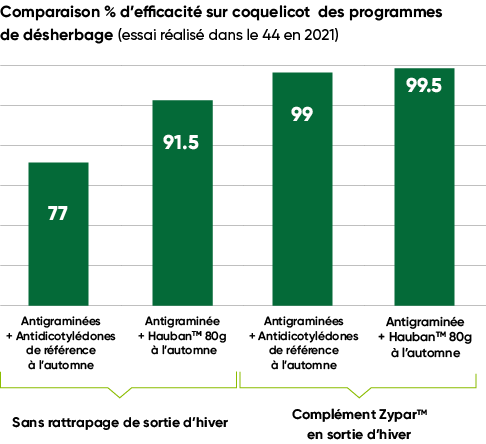 Tableau comparaison efficacté désherbage coquelicots